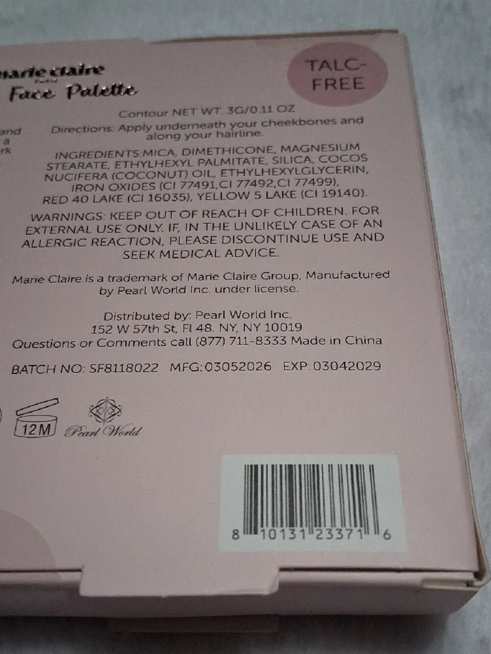 Marie Claire Smokey Delight Face Palette - Brown & Gold